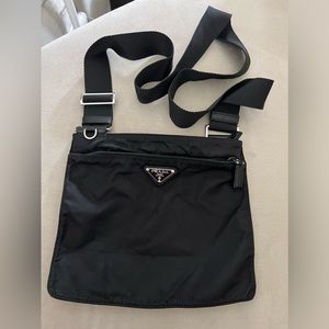 Prada small black nylon crossbody